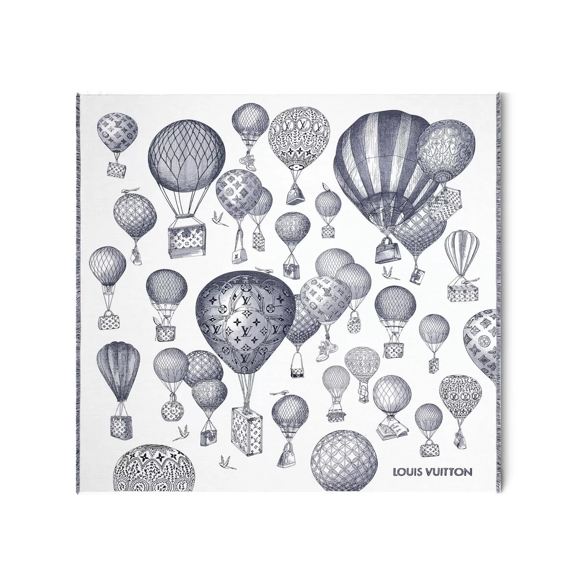 Outlet Louis Vuitton Up And Away Shawl Ink