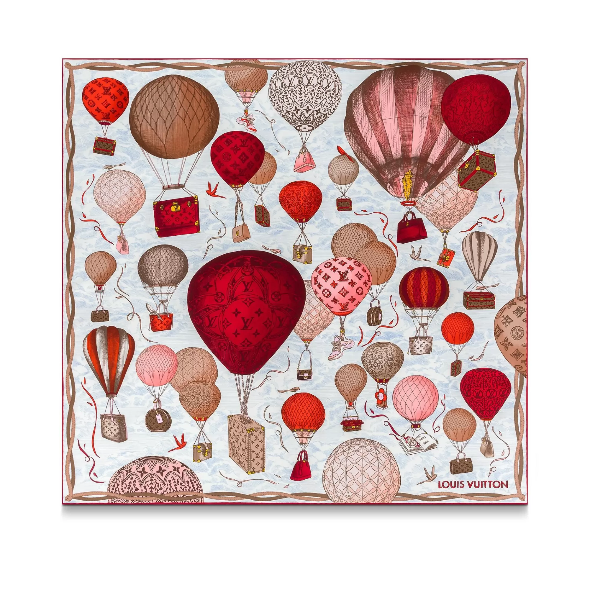 Shop Louis Vuitton Up And Away Square 90 Red