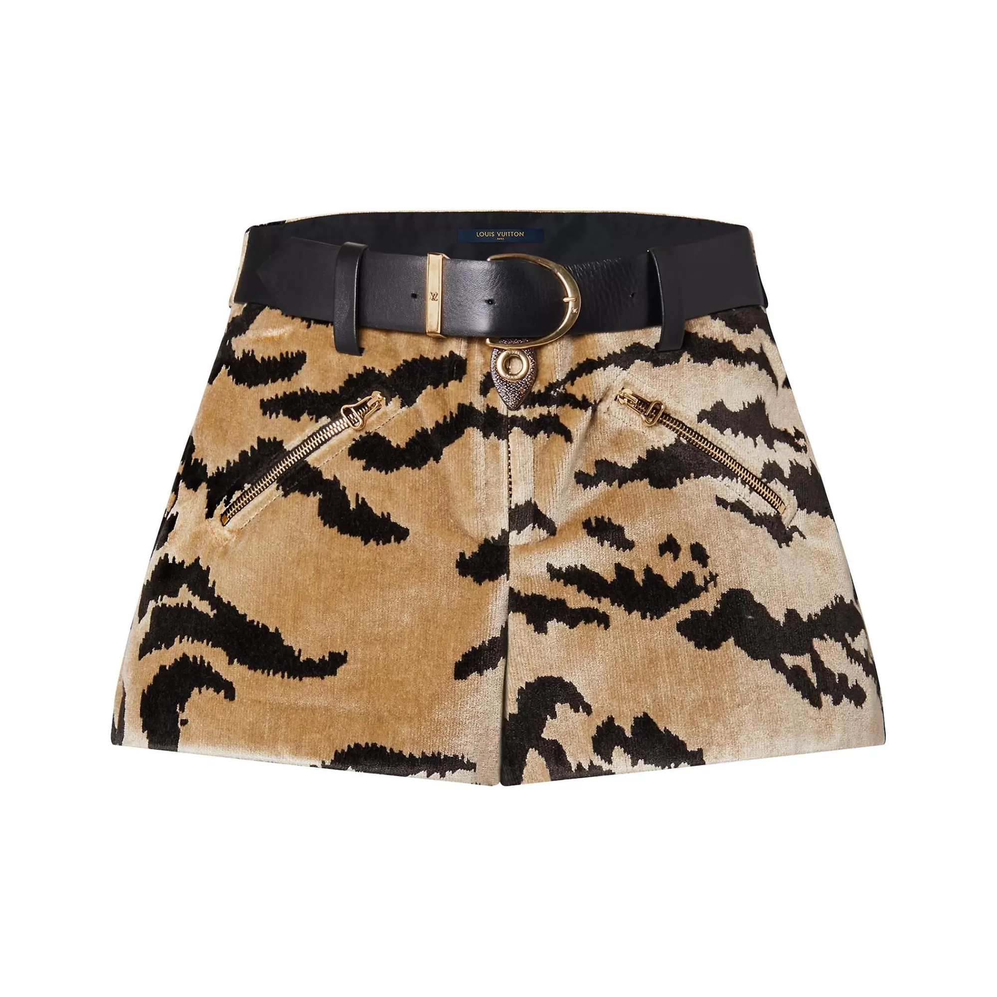 Hot Louis Vuitton Velvet Tiger Mini Shorts