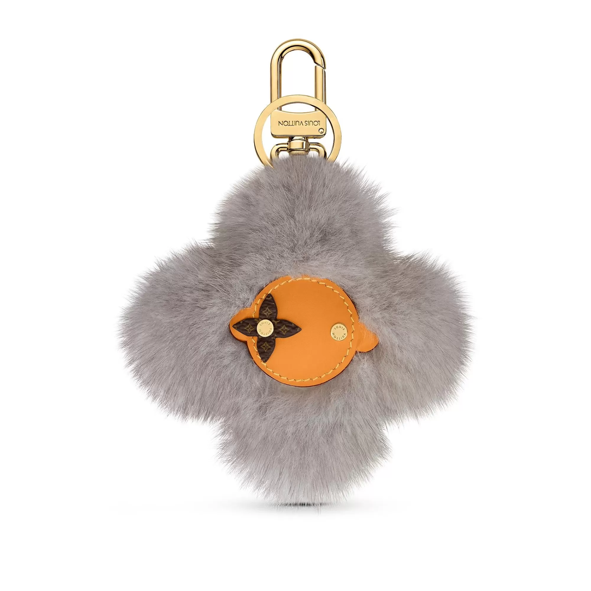 Flash Sale Louis Vuitton Vivienne Fur Key Holder Light Grey