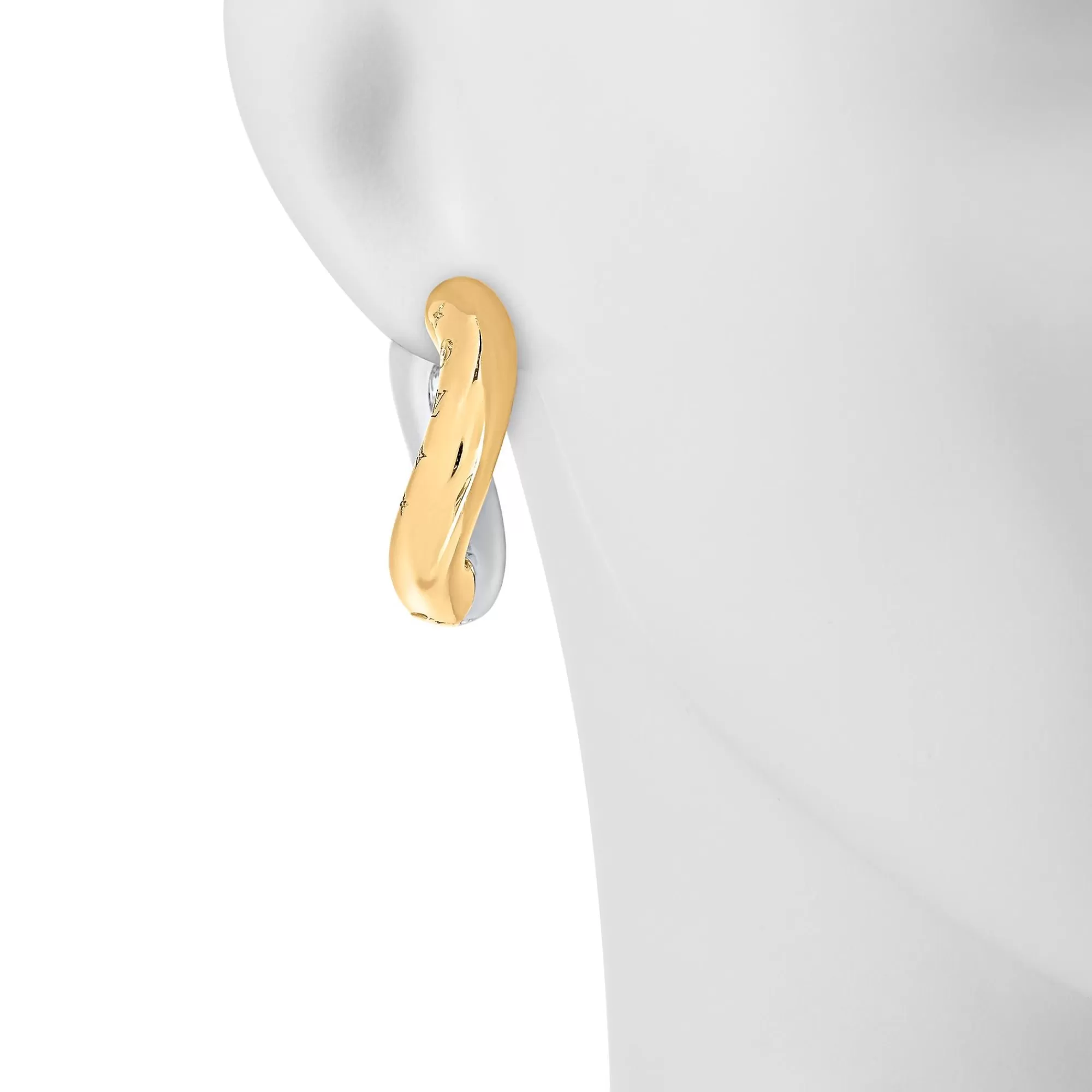 Best Sale Louis Vuitton Wave Hoops Earrings Golden