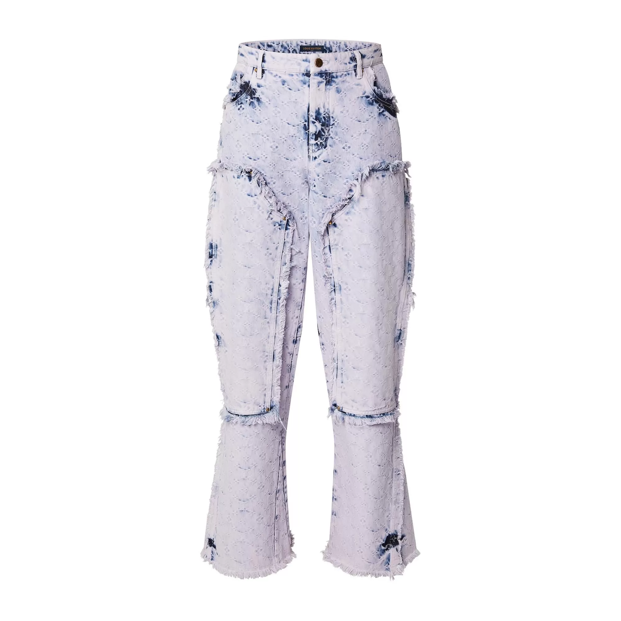 Store Louis Vuitton Wide Carpenter Trousers With Fringes