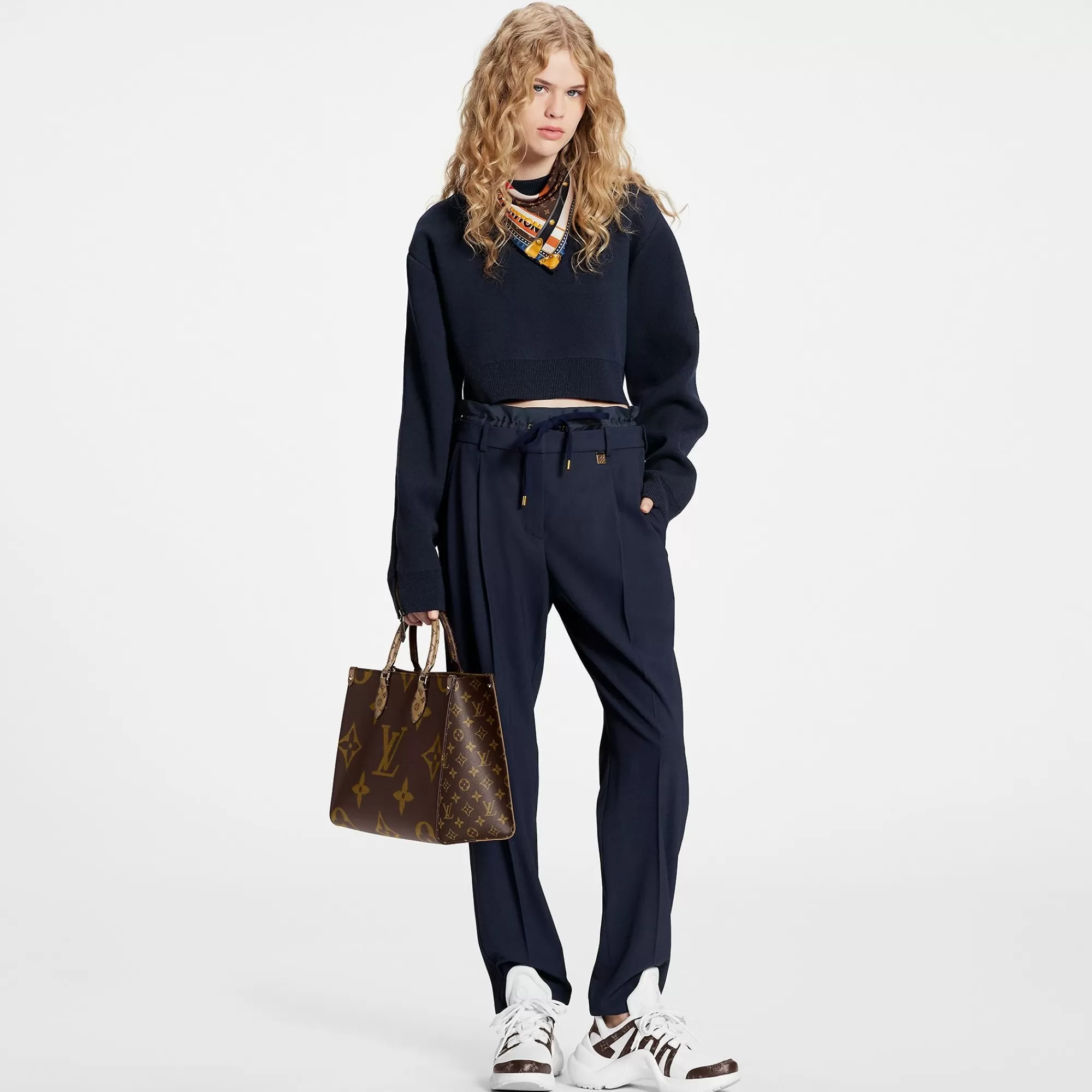 Store Louis Vuitton Wool Twill Trompe L'Oeil Paperbag Pants