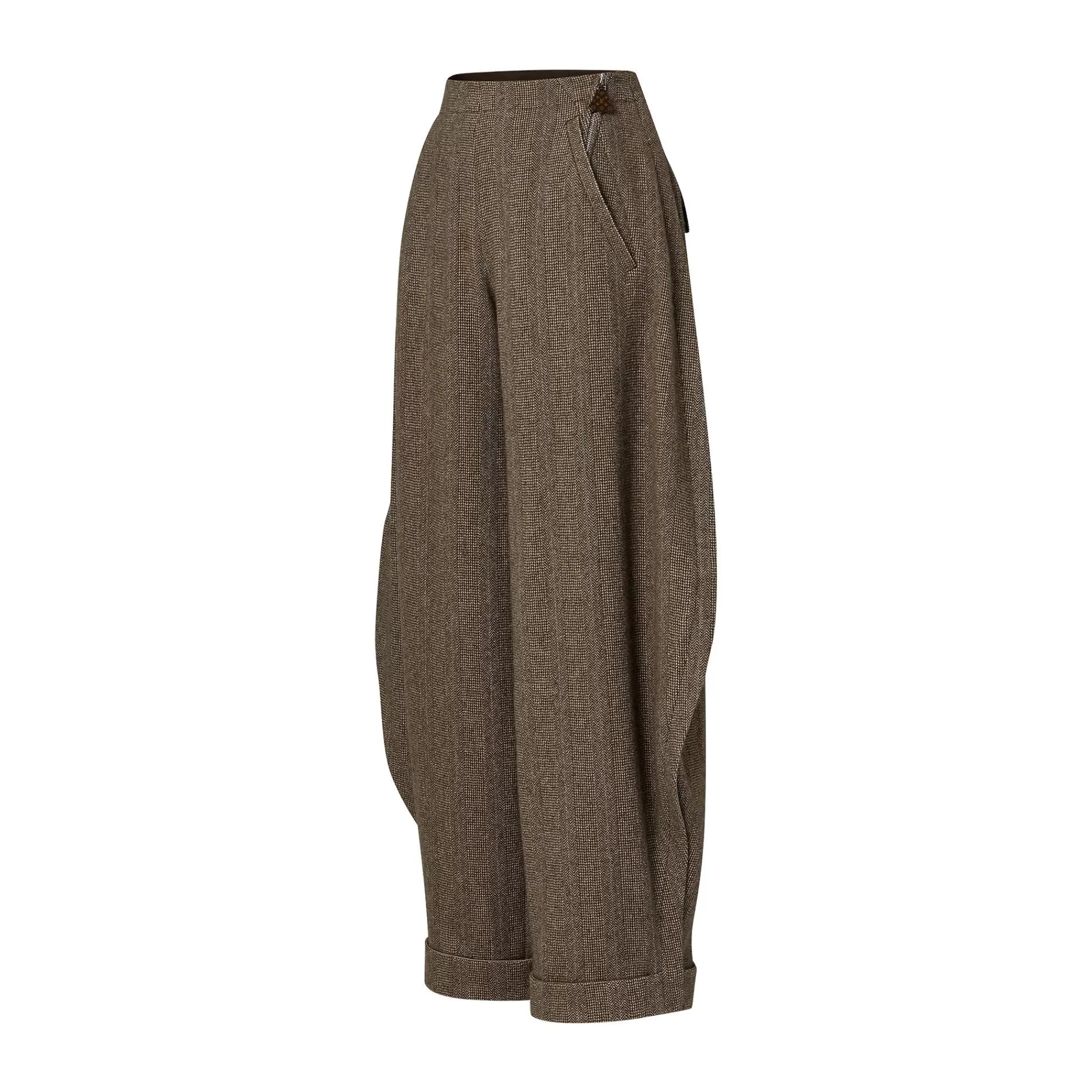 Shop Louis Vuitton Wool-Cashmere Balloon Pants