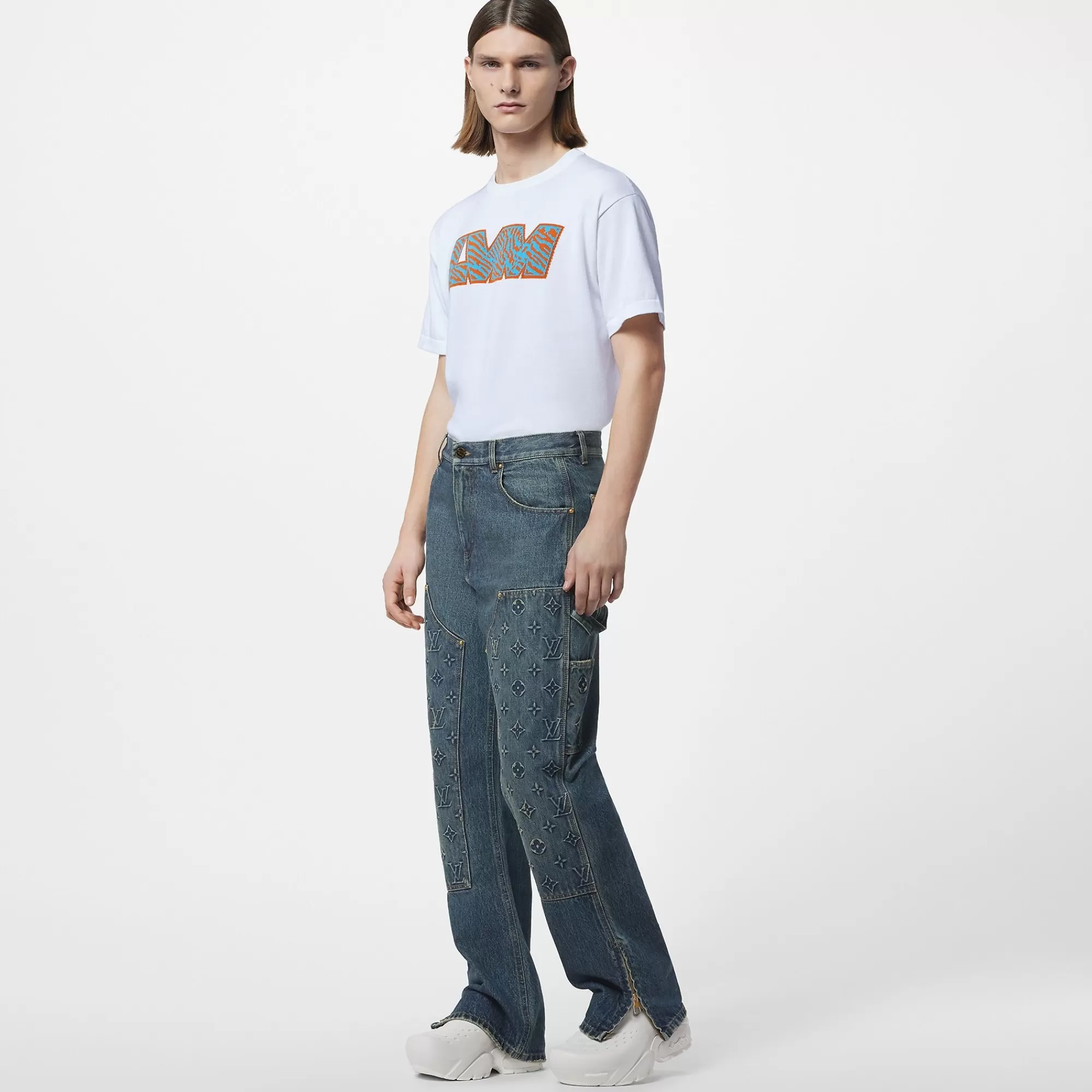 Cheap Louis Vuitton Workwear Denim Carpenter Pants