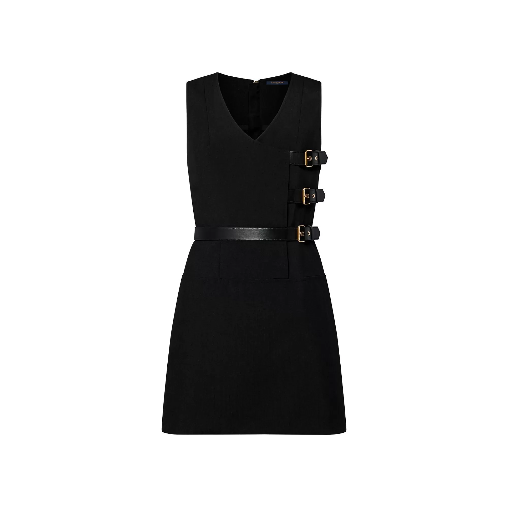 New Louis Vuitton Wrap-Effect Buckle Dress