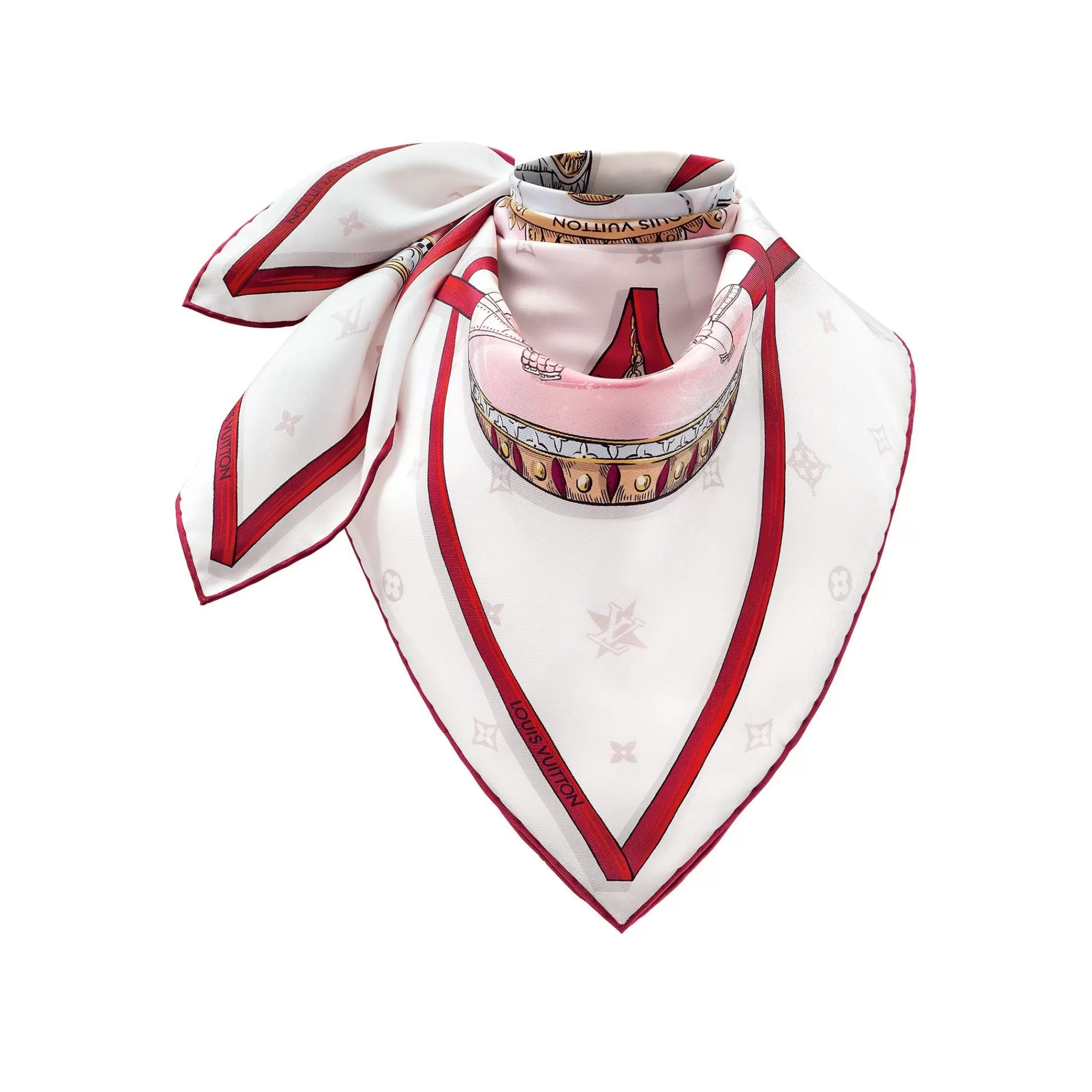 Discount Louis Vuitton Xmas Vivienne Square 90 Cream