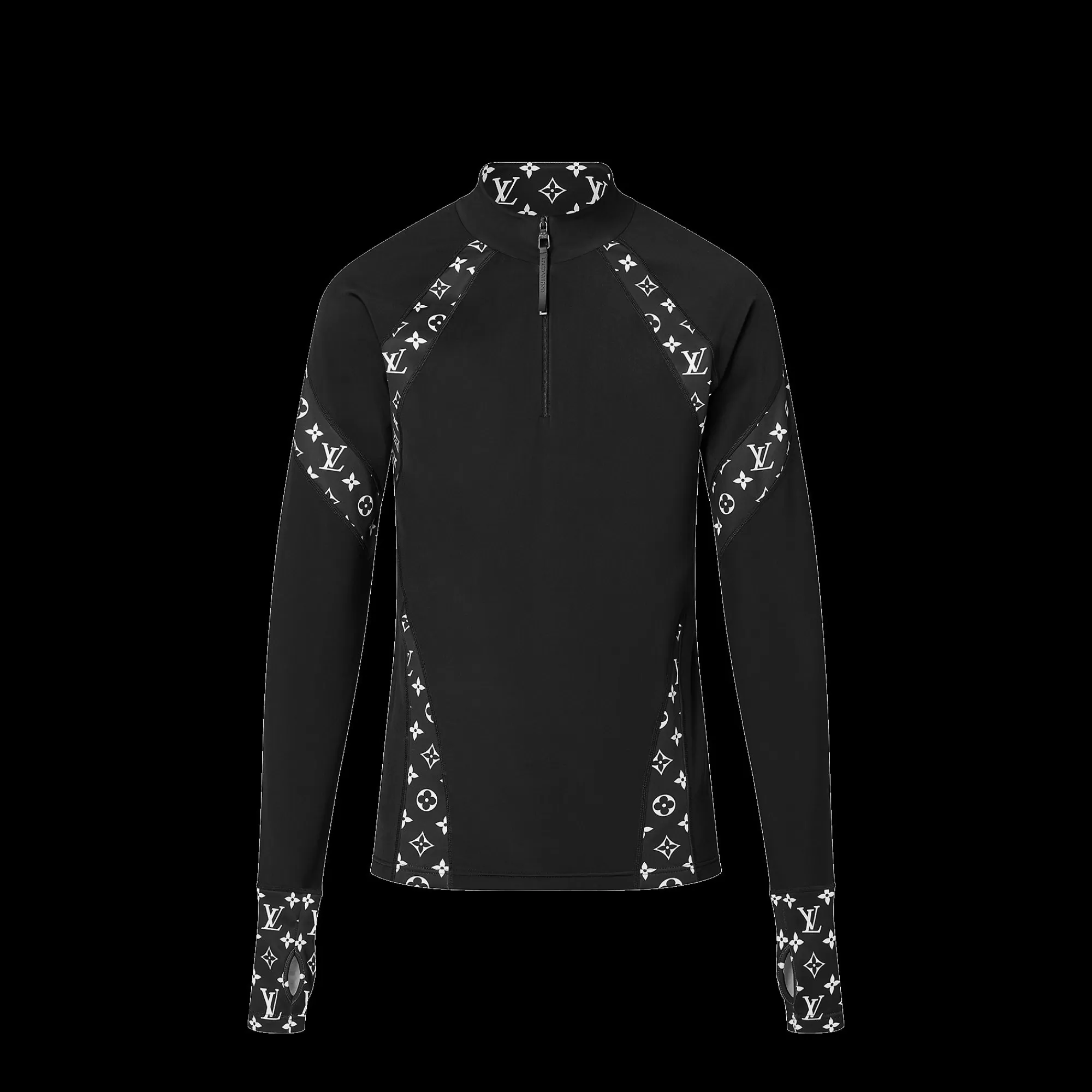 Fashion Louis Vuitton Zipped Technical Long-Sleeved Top