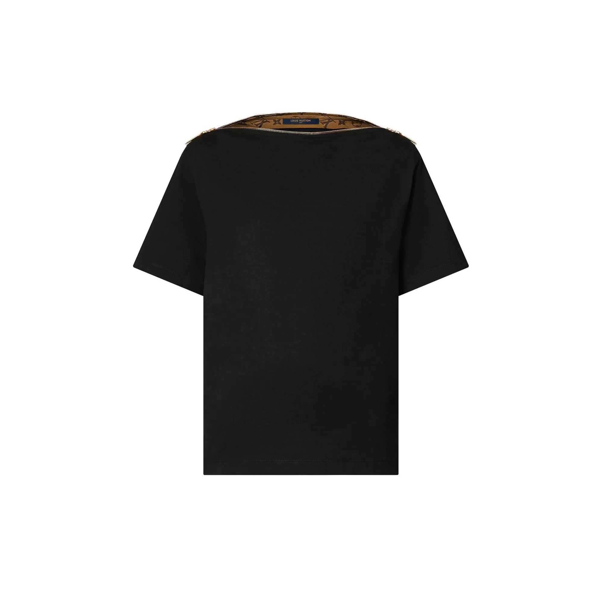 Best Louis Vuitton Zipper Neckline Bateau T-Shirt