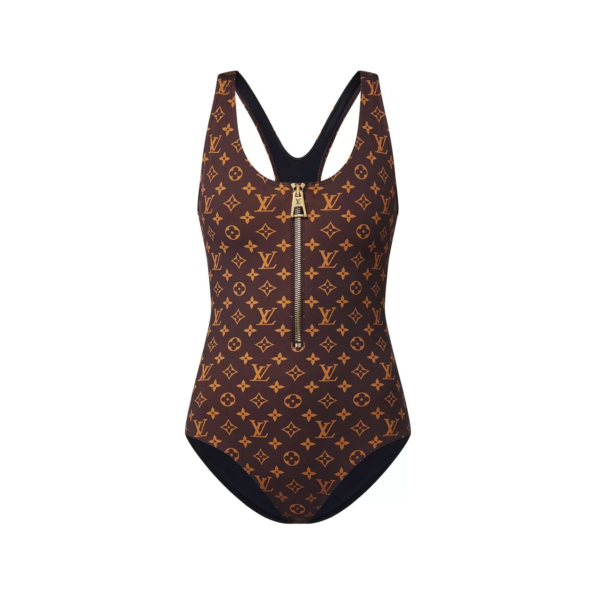 Store Louis Vuitton Zip-Up Monogram One-Piece Swimsuit