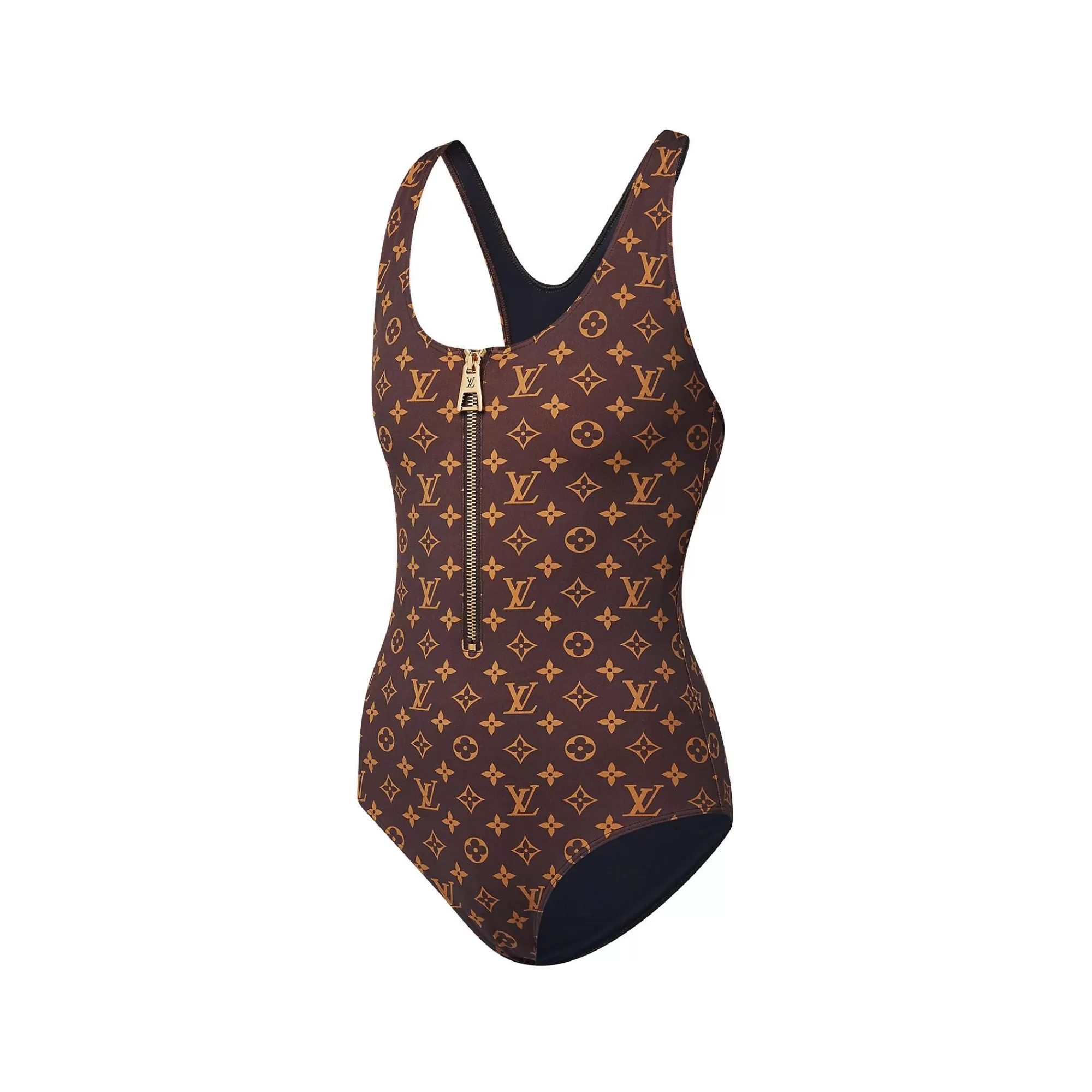Store Louis Vuitton Zip-Up Monogram One-Piece Swimsuit