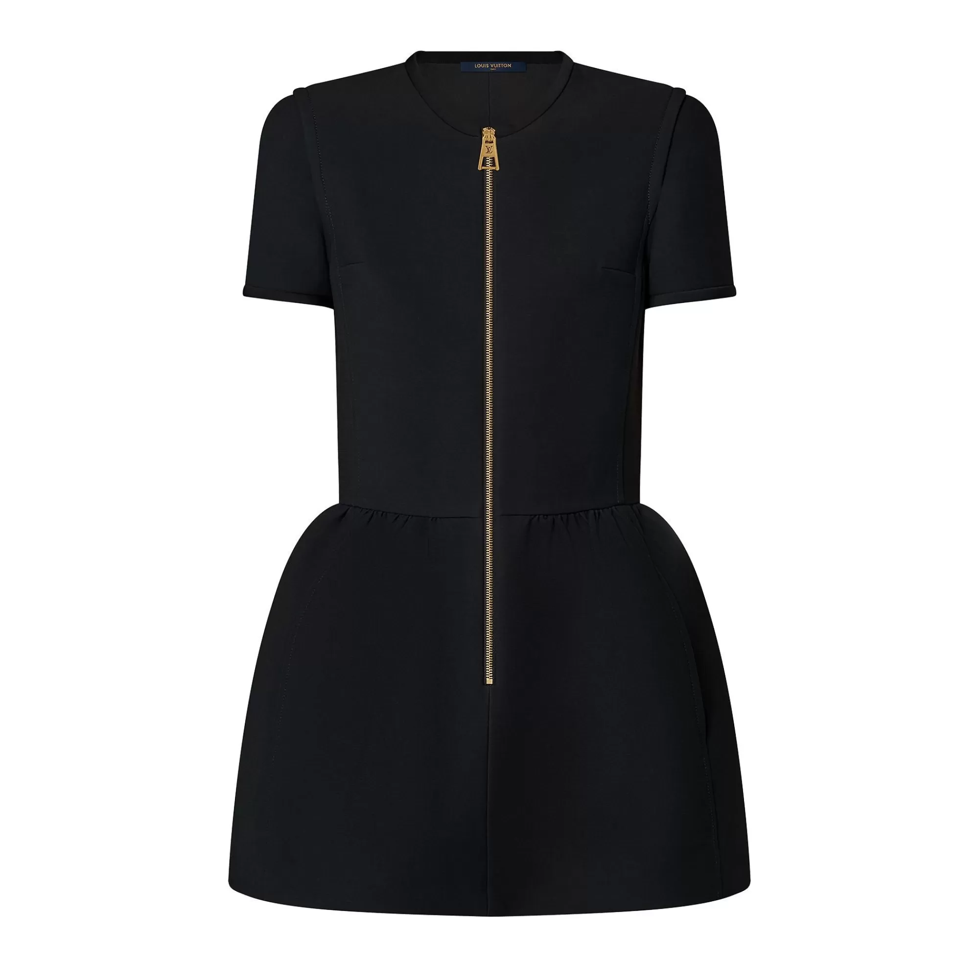 New Louis Vuitton Zip-Up Wool-Silk Cady Dress